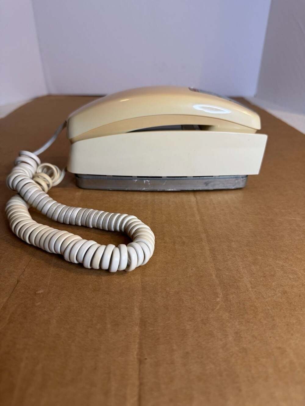 Western Electric Trimline Rotary Dial Wall Phone Ivory Vintage